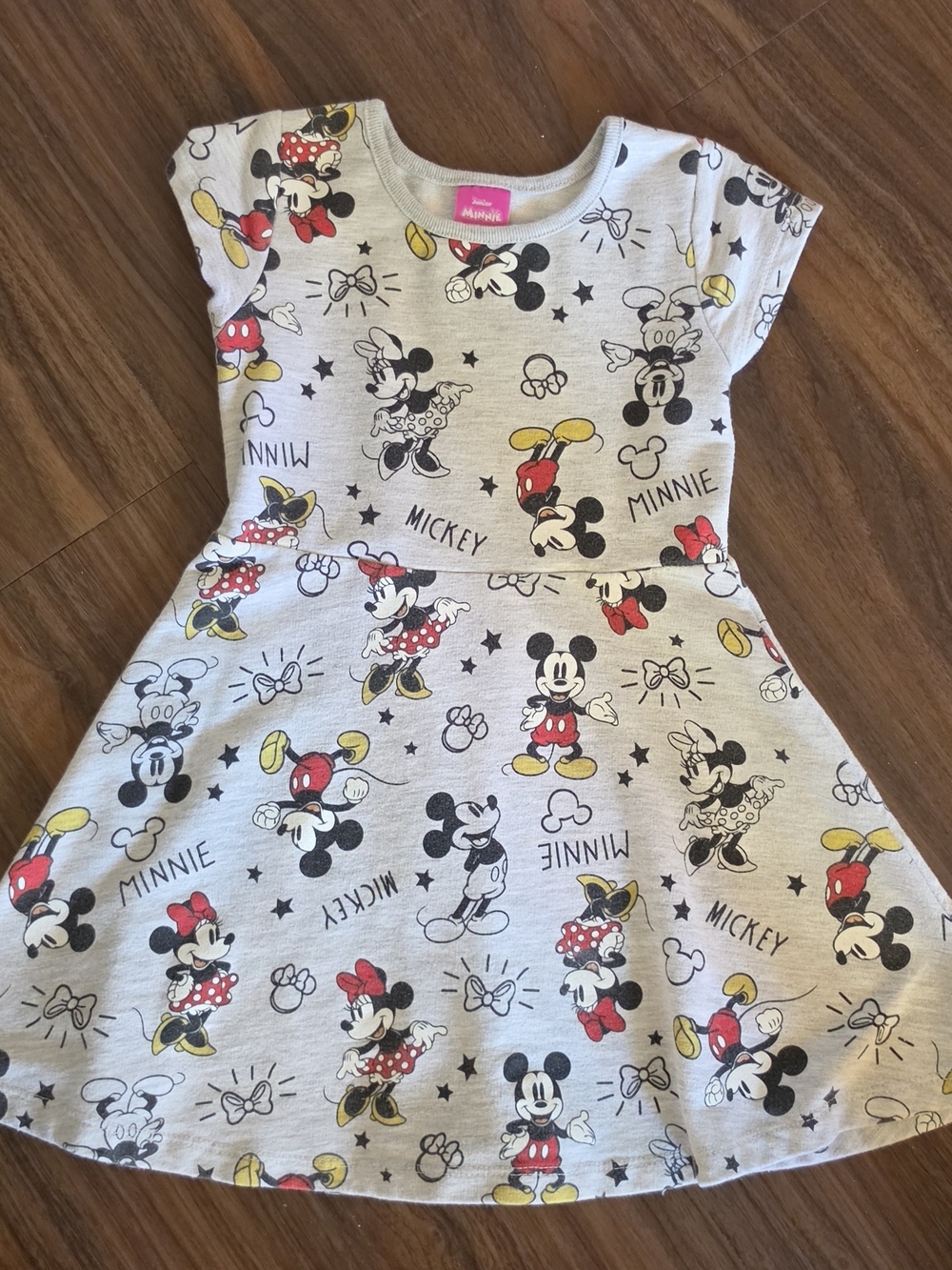 Disney Minnie & Mickey Gray Girls' Skater Dress